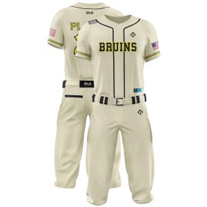 Double view cream color baseball clothes set