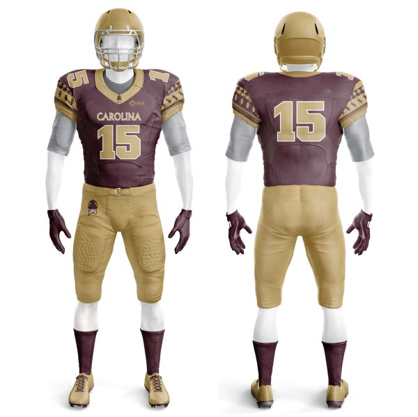 Gold and meroon color Custom Football Pants