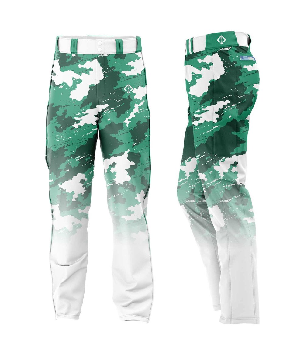 Camo color custom baseball pants by gild sports