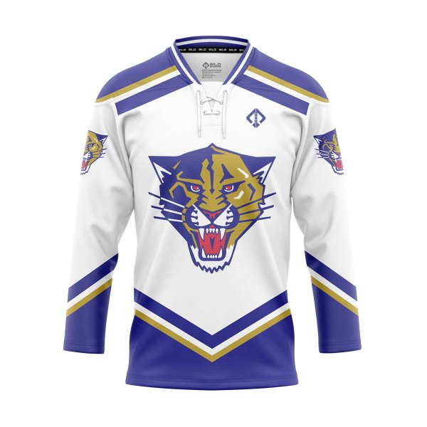 Front view purple hockey jersey