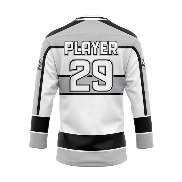 Grey and white ice hockey jersey design