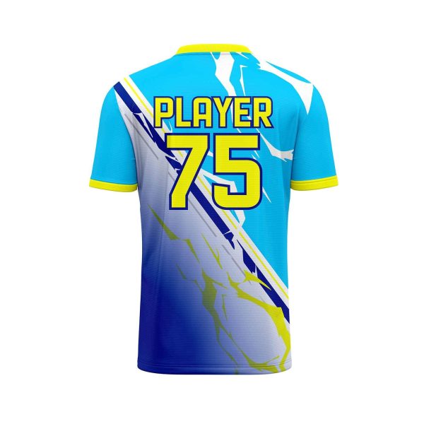 Back view Sky color Custom Youth Baseball Jerseys