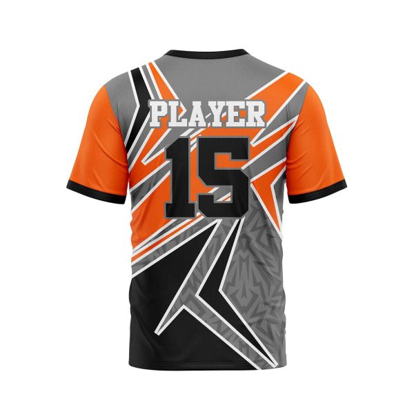 Back view Grey and orange color baseball jerseys new