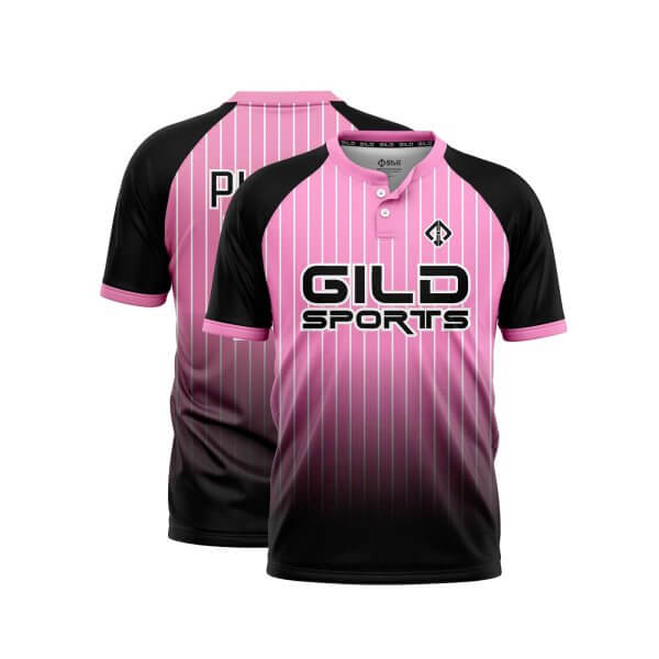 Pink color Custom Team Jerseys Baseball by gild sports