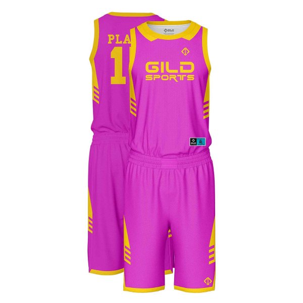 Shocking pink Best Basket Uniform by gild sports