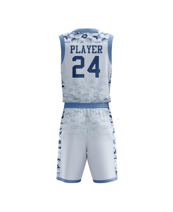 Back view Camo color custom basketball clothing Gild Sports