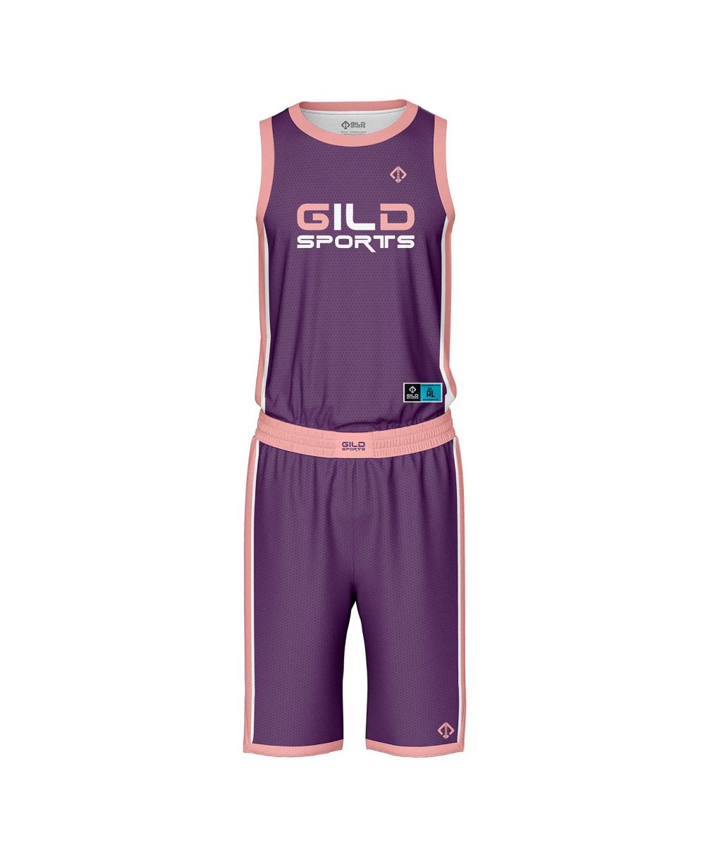 Front view customized basketball clothing by gild sports