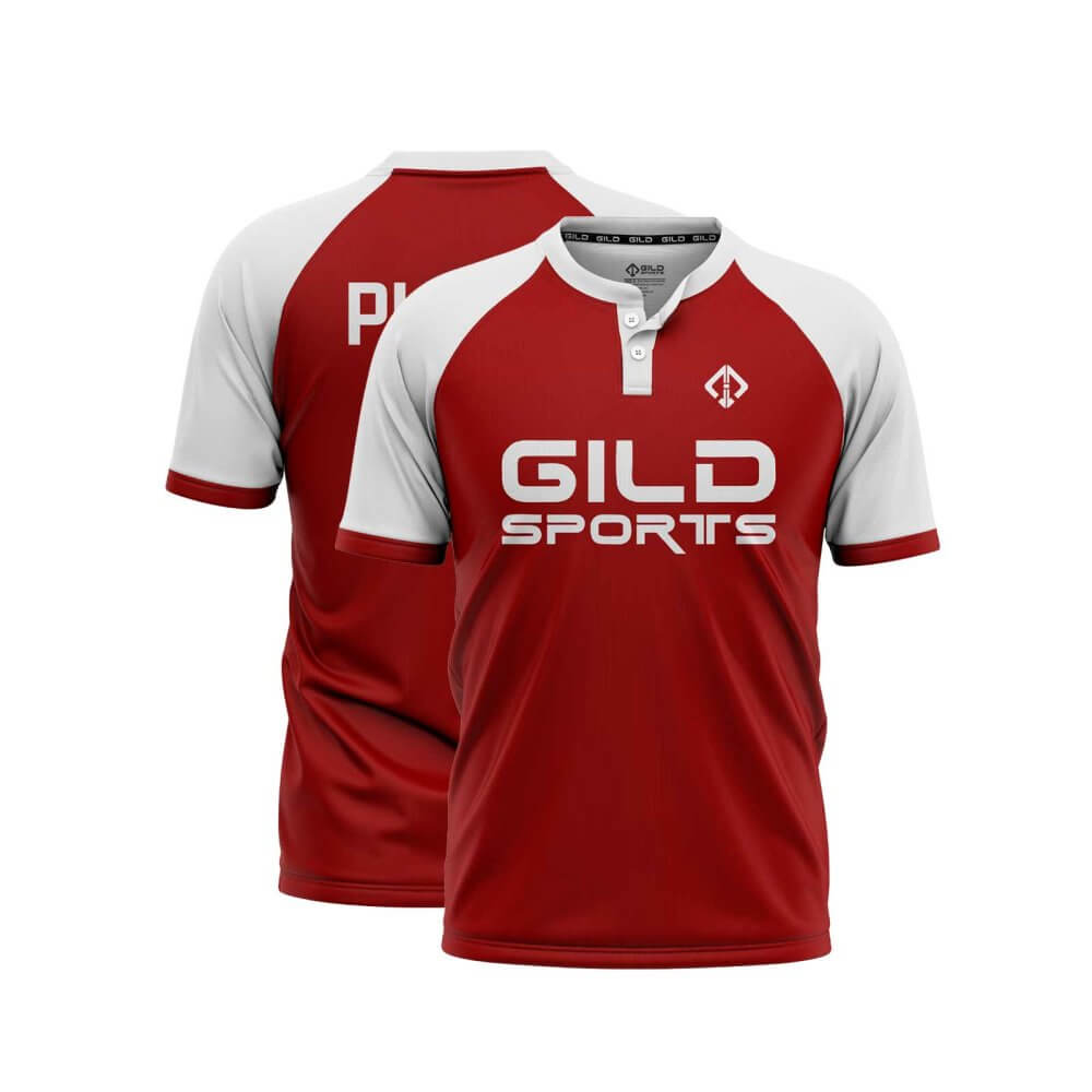 red color Baseball Jersey Canada by gild sports