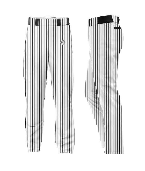 white color with black stripes Baseball Sliding Pants by gild sports