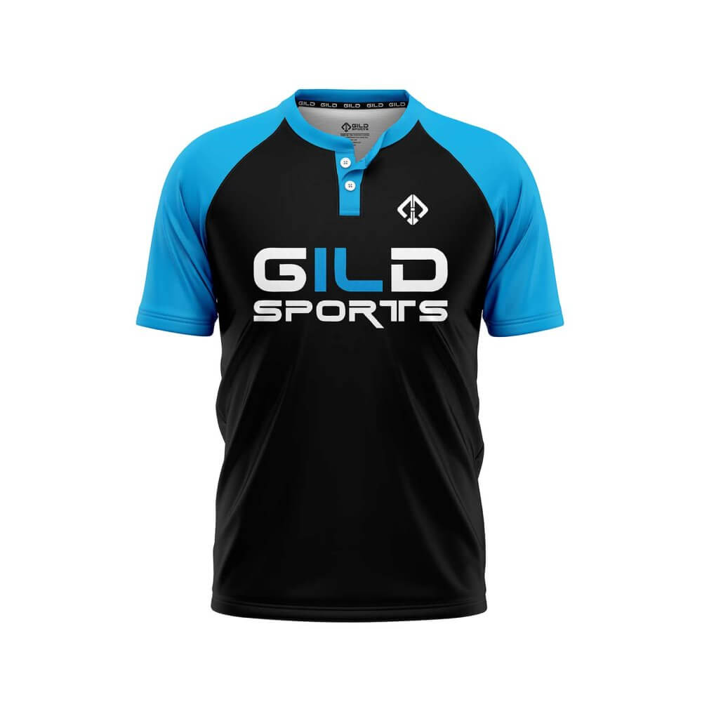 Front view blue and black Jerseys Baseball Custom