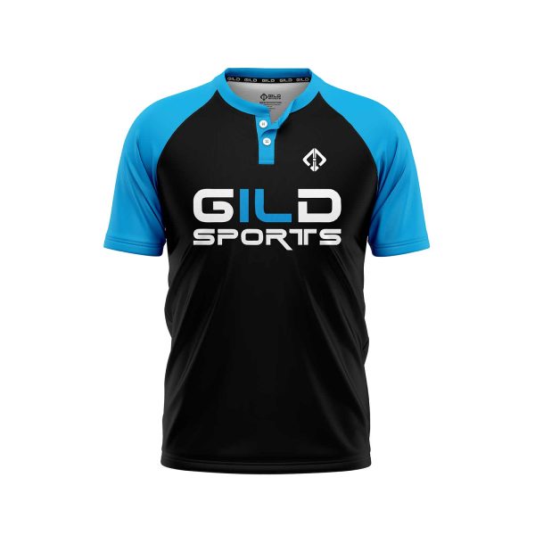 Front view blue and black Jerseys Baseball Custom