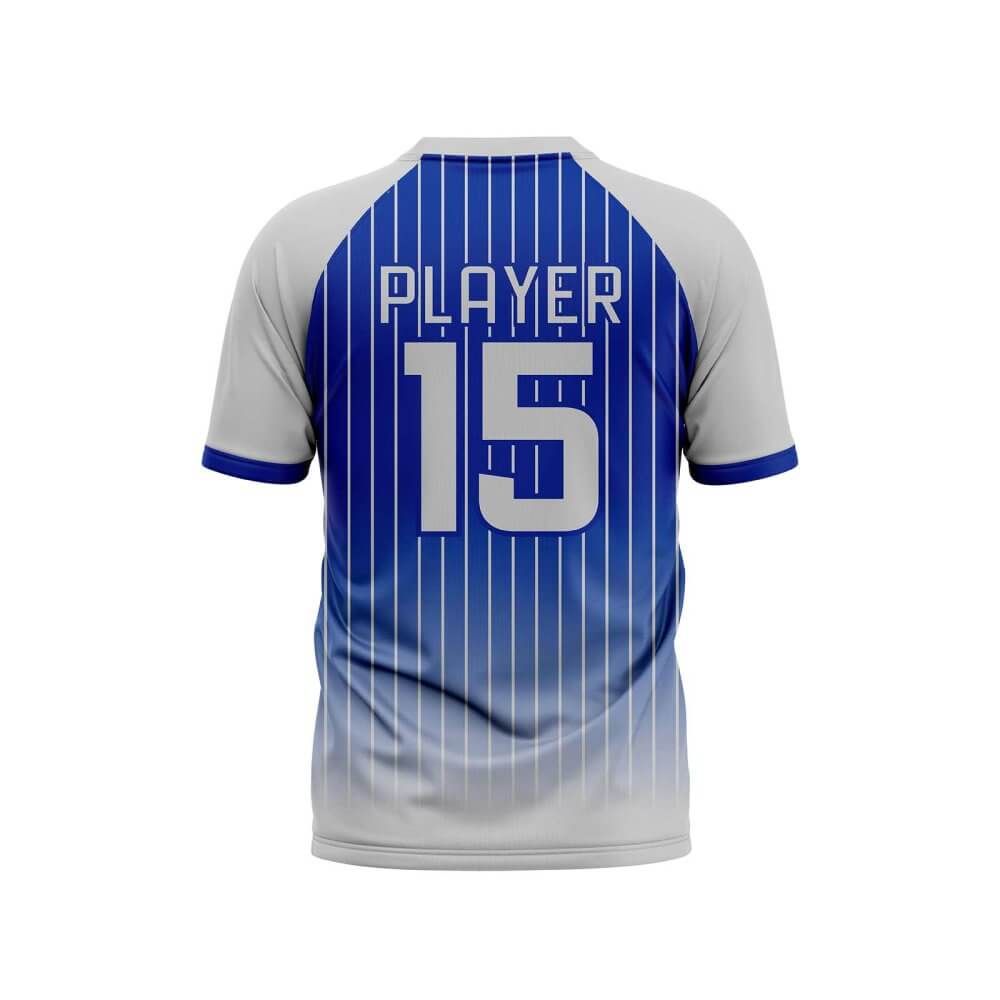 Back view Blue and grey color Baseball Jerseys Vancouver by gild sports