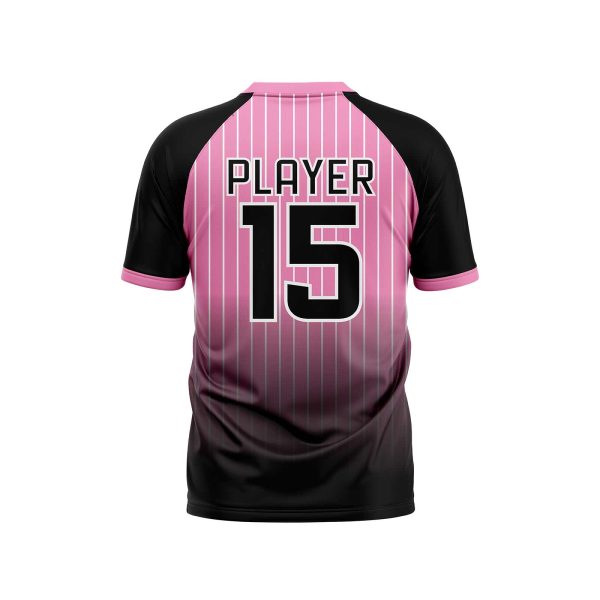 Back view Pink color Custom Team Jerseys Baseball by gild sports