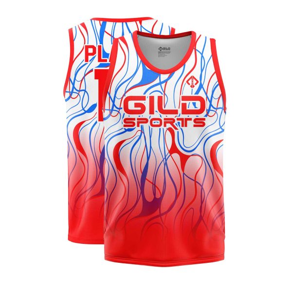 Front Back View of Custom Basketball Jerseys by Gild Sports