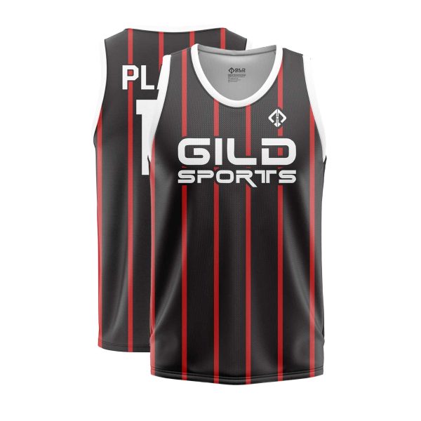 Front Back View of Custom Made Basketball Jerseys by Gild Sports