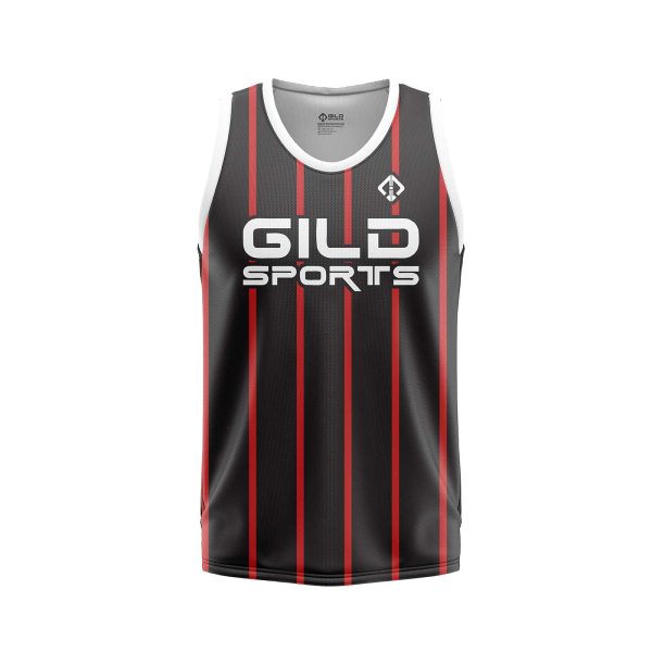 Front View of Custom Made Basketball Jerseys by Gild Sports