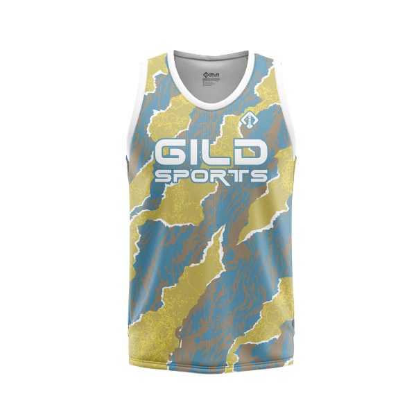 Front View of Custom Team Basketball Jerseys by Gild Sports