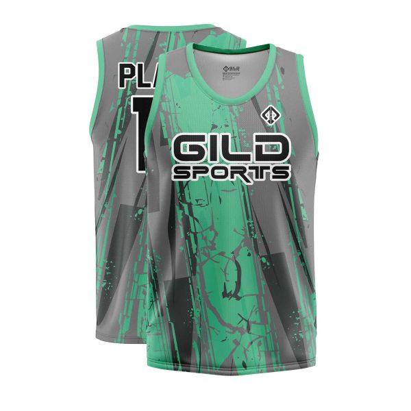 Front and Back View of Customize Jersey Basketball by Gild Sports