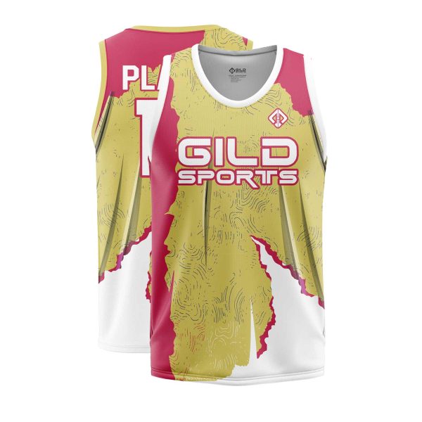 Front and back View of Customized Basketball Jerseys by Gild Sports