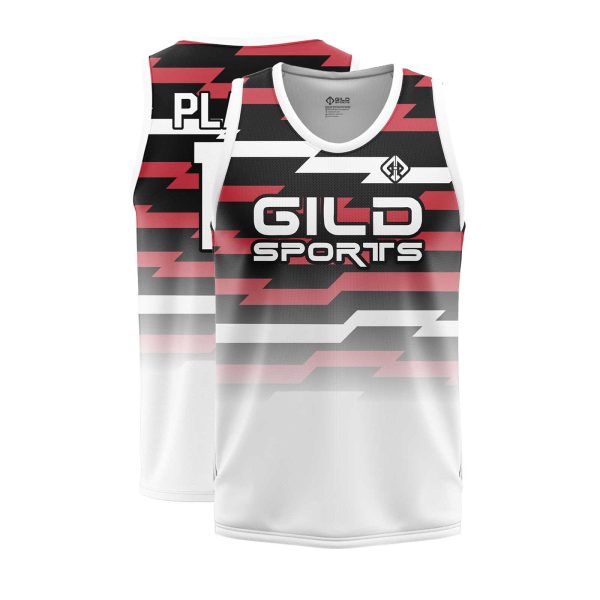 Front and Back View Youth Basketball Jerseys Custom by Gild Sports