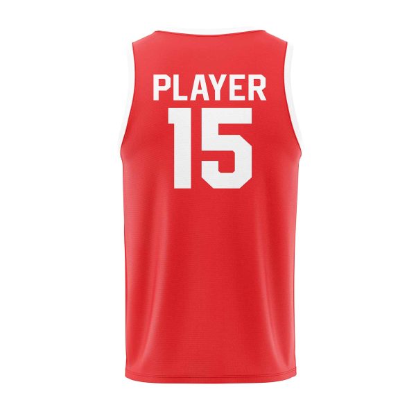 Back view Team Canada Basketball Jersey by Gild Sports