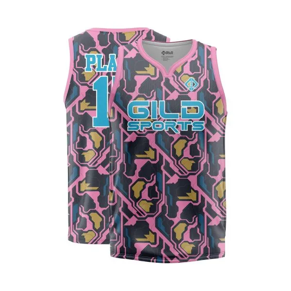 Front and Back View Basketball Custom Jersey by Gild Sports