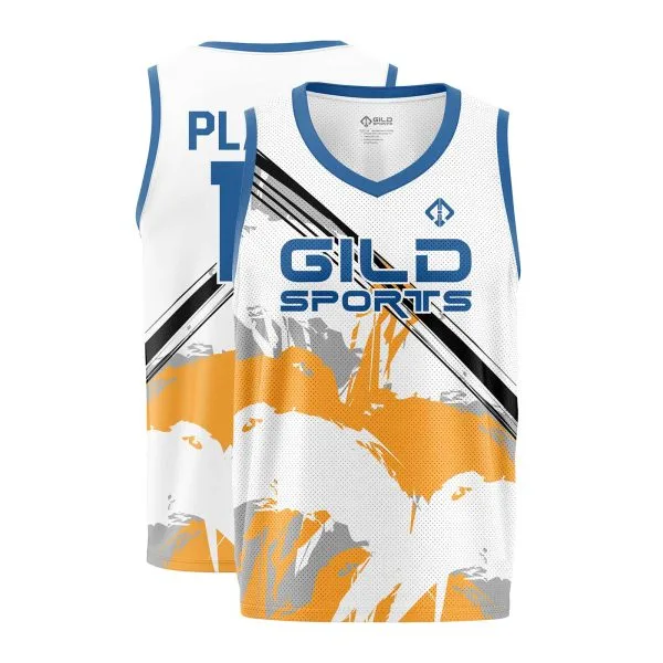 Front and Back View Basketball Jersey Canada by Gild Sports
