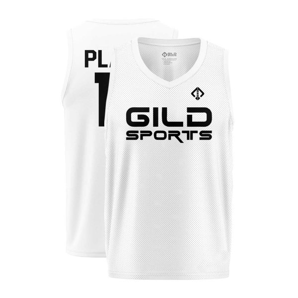 Front and Back View Basketball Jersey Template by Gild Sports