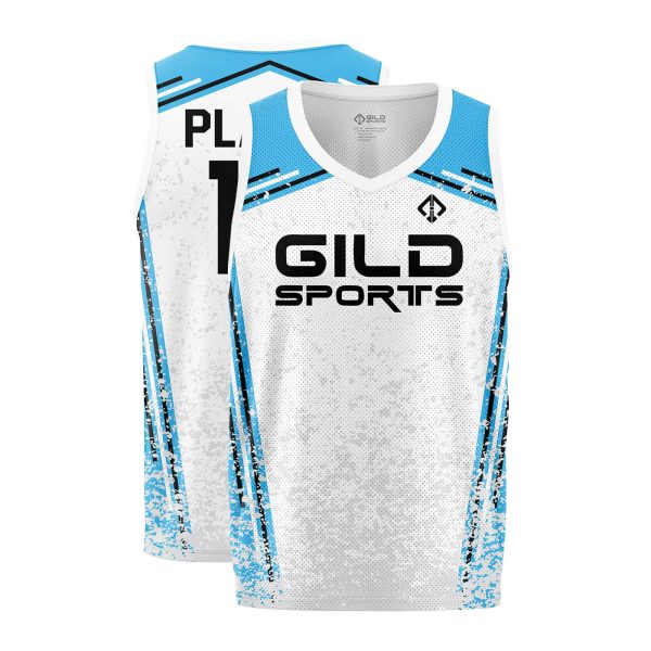 Front and Back view Children's Basketball Jersey by Gild Sports