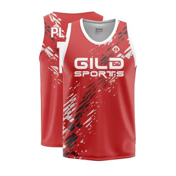 Front and back Customize Basketball Jersey by Gild Sports