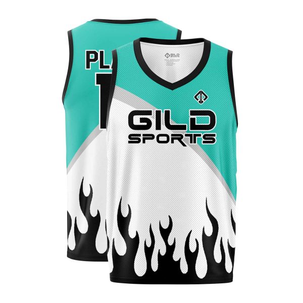Front and Back Customized Basketball Jersey by Gild Sports
