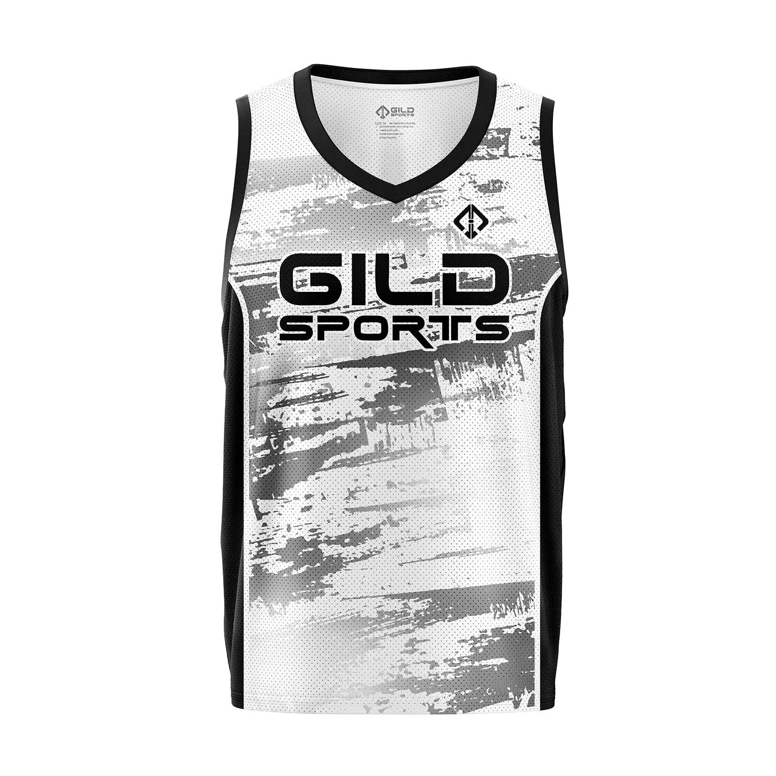 Front View Design Custom Basketball Jerseys by Gild Sports