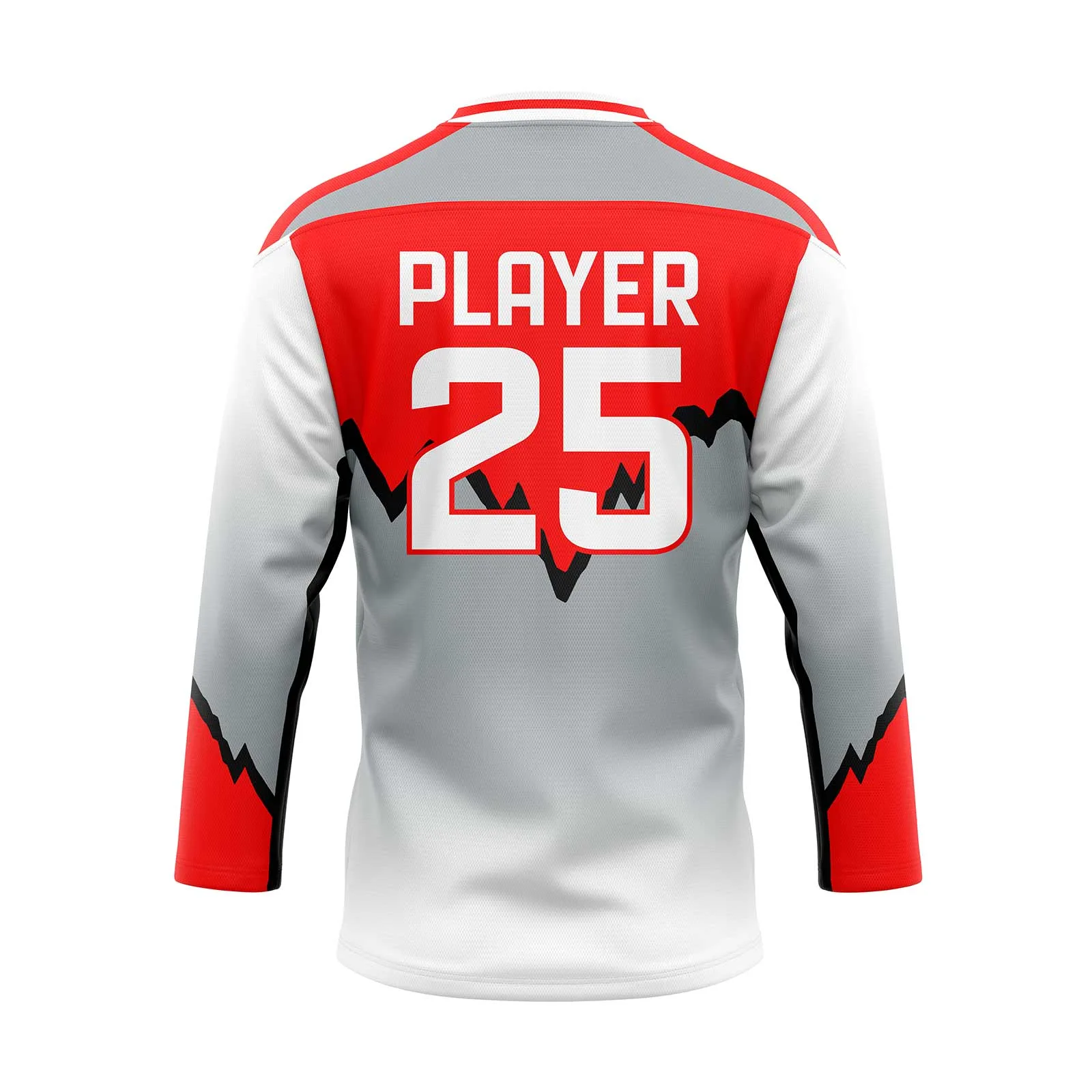 Red Flex Ice Hockey Jersey secound side back
