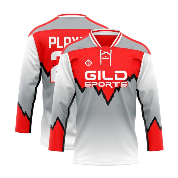 Red Flex Ice Hockey Jersey secound side both